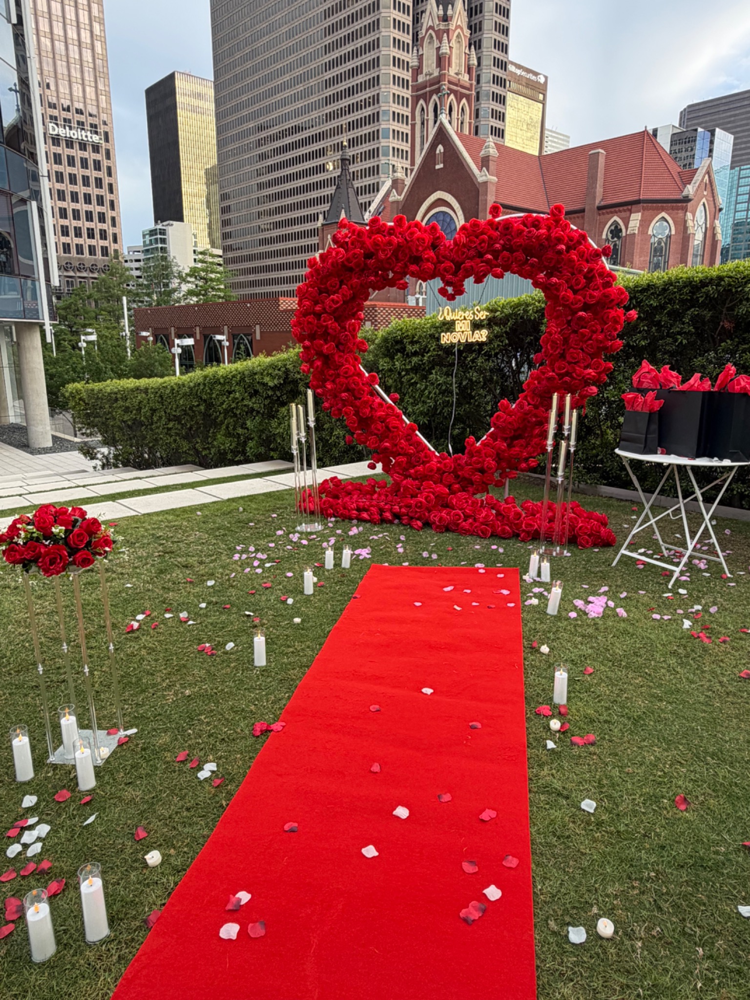 Downtown Dallas proposal setup